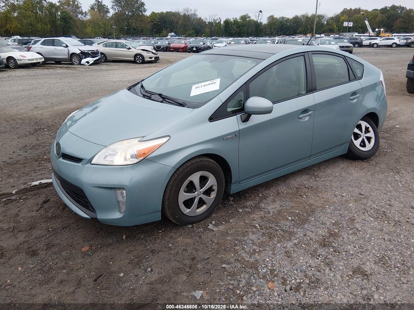 2012 Toyota Prius Four, Left Rear, IAAI, VIN JTDKN3DU1C5386041 — photo 2