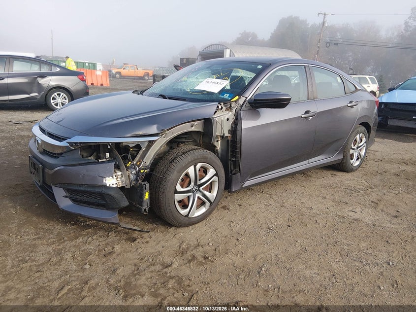 Vin: 19xfc2f51ge242295, lot: 46847098, honda civic lx 20162