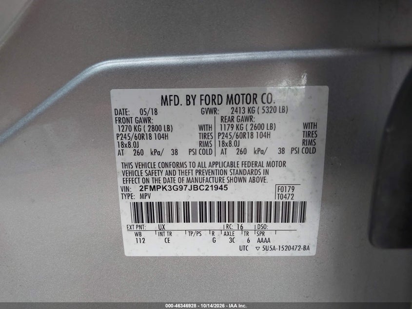 2018 FORD EDGE SE · Фото 9