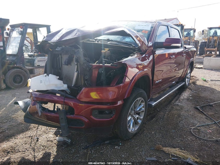 Vin: 1c6srfjt7kn749305, lot: 46847309, ram 1500 laramie  4x4 5'7 box 20192