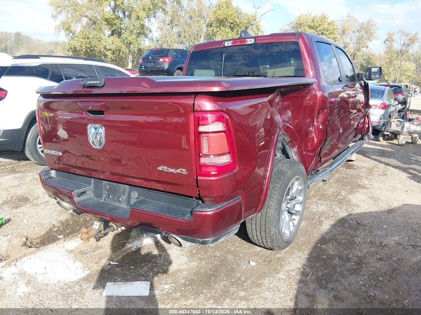 Vin: 1c6srfjt7kn749305, lot: 46847309, ram 1500 laramie  4x4 5'7 box 20194