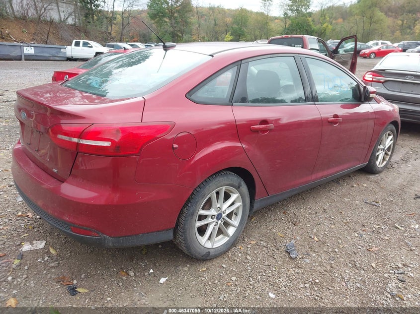 Vin: 1fadp3f2xfl303873, lot: 46847321, ford focus se 20154