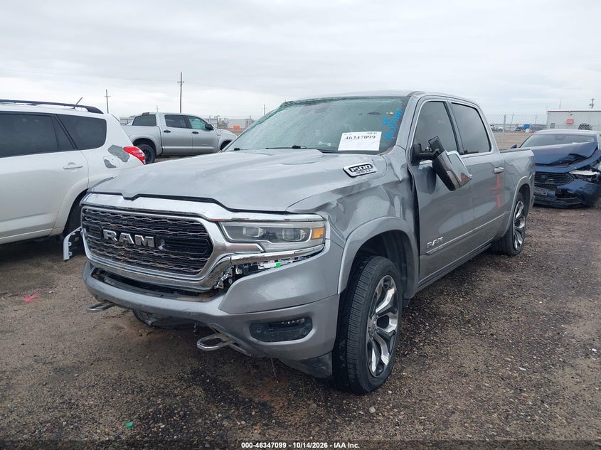 2019 Ram 1500 Limited 4X4 5'7 Box, Rollover, IAAI, VIN 1C6SRFHT7KN594681 — photo 2