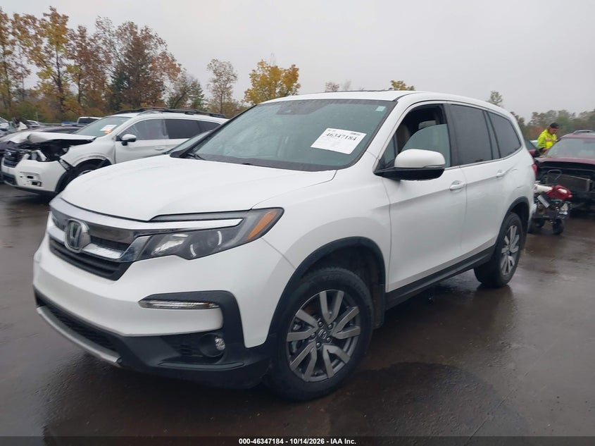 Vin: 5fnyf6h54mb061525, lot: 46847450, honda pilot awd ex-l 20212