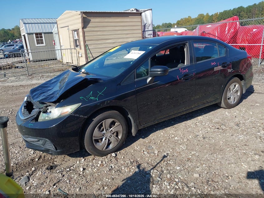 Vin: 19xfb2f57fe102480, lot: 46847532, honda civic lx 20152