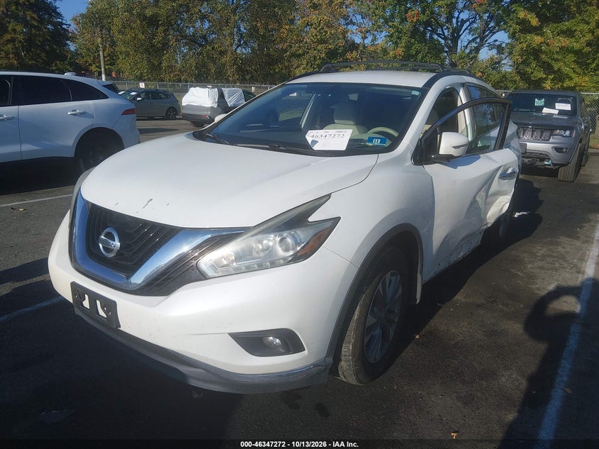 Vin: 5n1az2mh8fn275371, lot: 46847538, nissan murano sv 20152