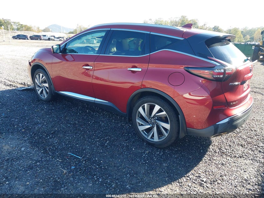 Vin: 5n1az2msxkn135182, lot: 46847581, nissan murano sl 20193