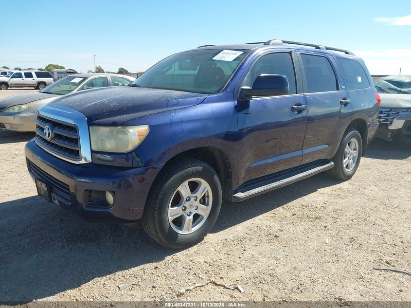 2008 Toyota Sequoia Sr5 5.7L V8, Обычный износ, IAAI, VIN 5TDZY64A48S000517 — фото 2