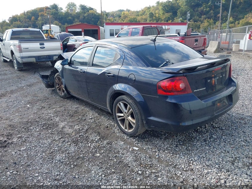 Vin: 1c3cdzag8cn261003, lot: 46847610, dodge avenger se 20123