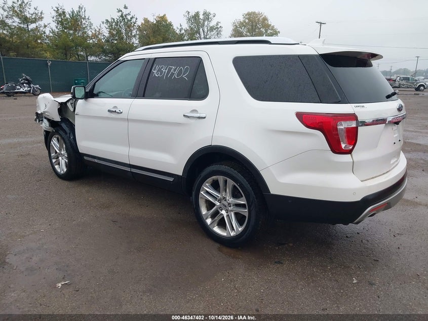 Vin: 1fm5k8f8xgga13993, lot: 46847668, ford explorer limited 20163