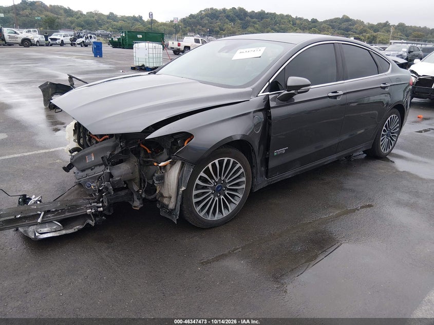 2017 Ford Fusion Energi Titanium, Left Side, IAAI, VIN 3FA6P0SU4HR268556 — photo 2