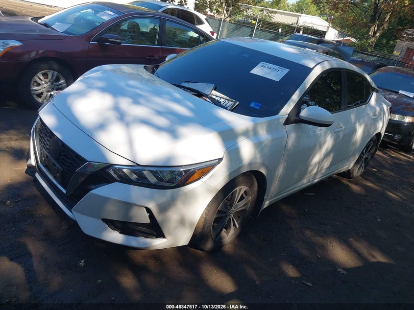Vin: 3n1ab8cv7ny286093, lot: 46847783, nissan sentra sv xtronic cvt 20222