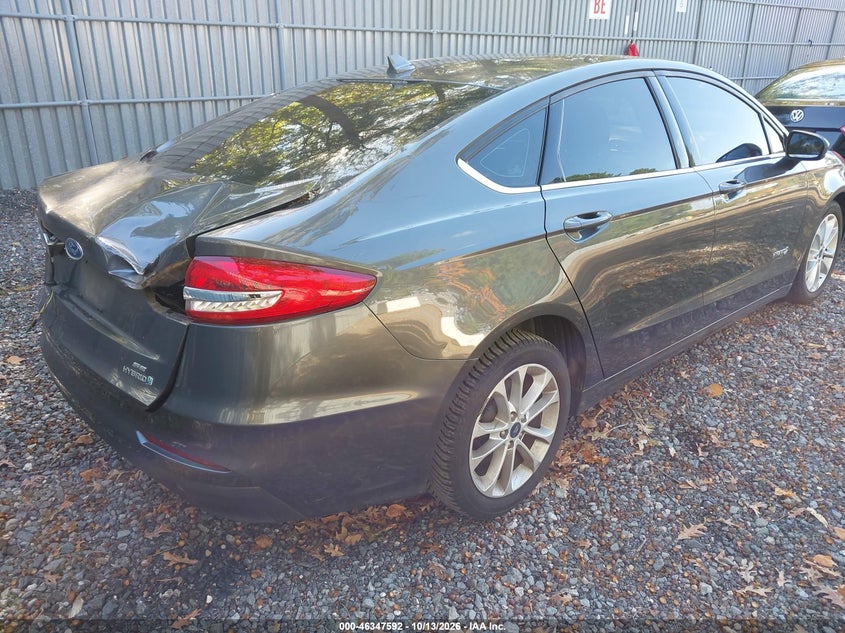 Vin: 3fa6p0lu0kr110978, lot: 46847858, ford fusion hybrid se 20194