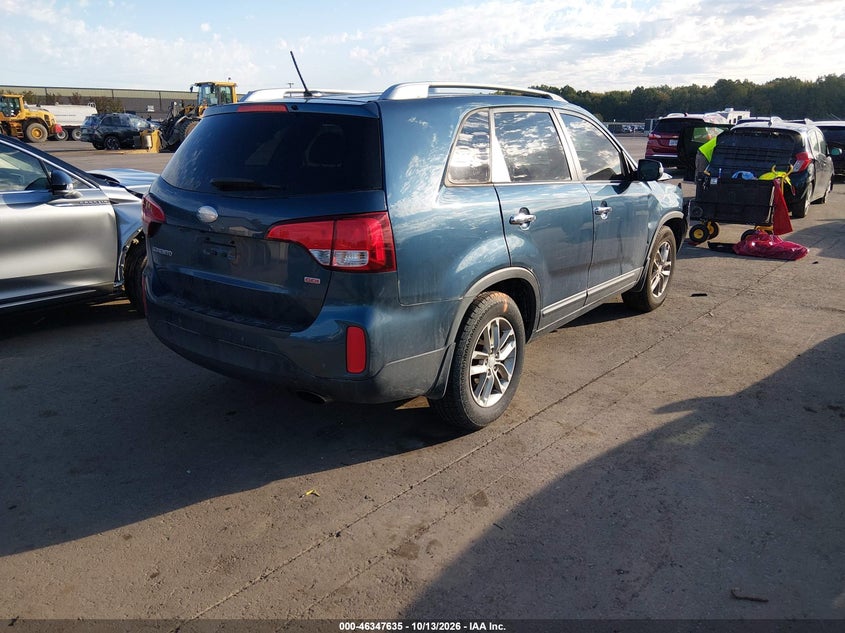Vin: 5xykt3a65fg580921, lot: 46847901, kia sorento lx 20154