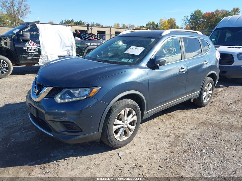 2016 Nissan Rogue Sv, Right Front, IAAI, VIN KNMAT2MV5GP735202 — photo 2