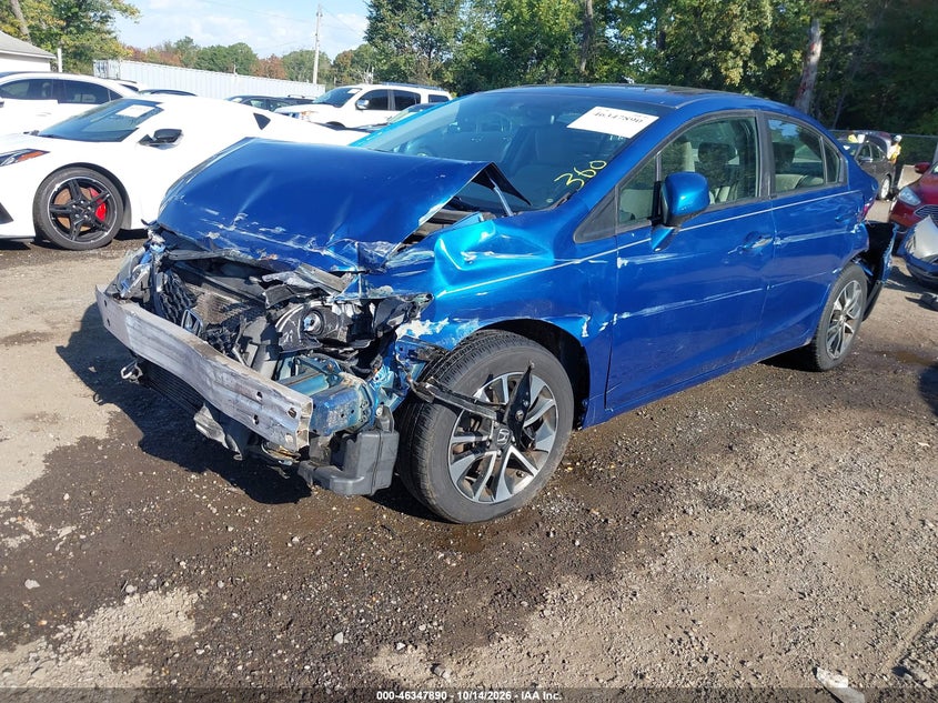 Vin: 19xfb2f80de237596, lot: 46848156, honda civic ex 20132