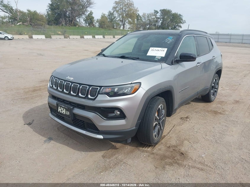 Vin: 3c4njdcb9nt201722, lot: 46848476, jeep compass limited 4x4 20222