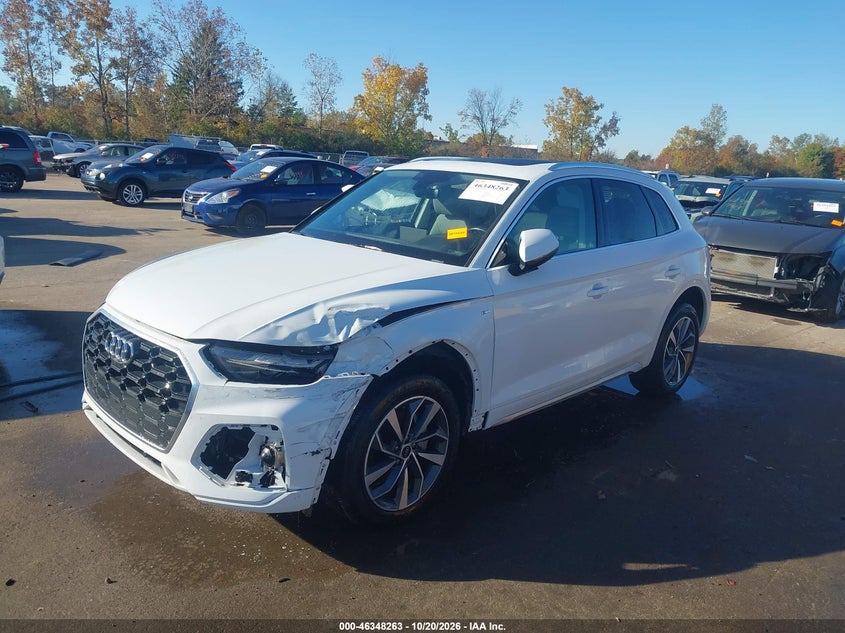 Vin: wa1eaafy5n2109968, lot: 46848529, audi q5 premium plus 45 tfsi s line quattro s tronic 20222