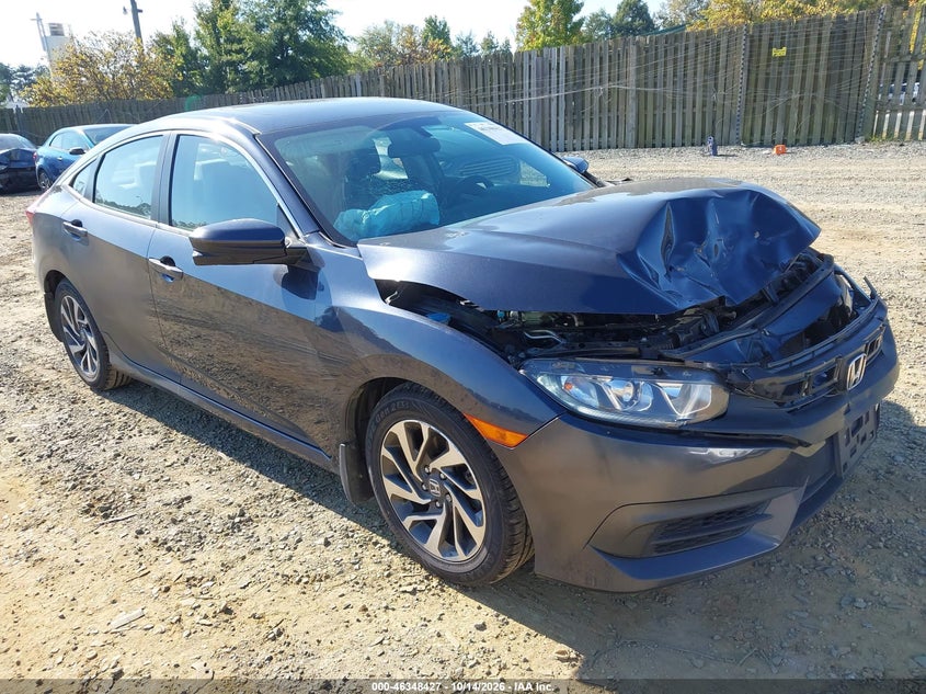Vin: 19xfc2f76he053290, lot: 46848693, honda civic ex 20171