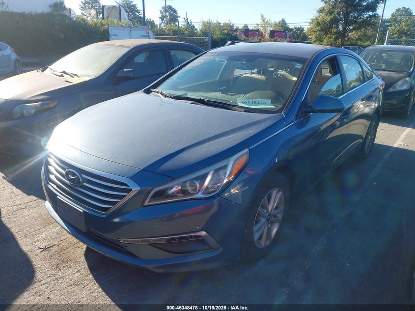 Vin: 5npe24af1fh107399, lot: 46848744, hyundai sonata se 20152