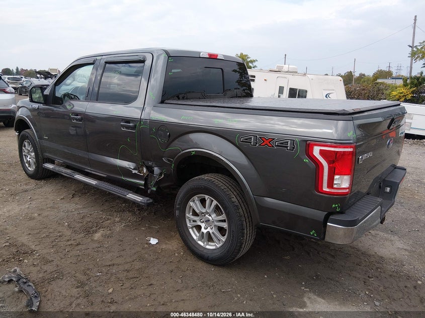 Vin: 1ftew1eg9hfc05759, lot: 46848746, ford f-150 lariat 20173