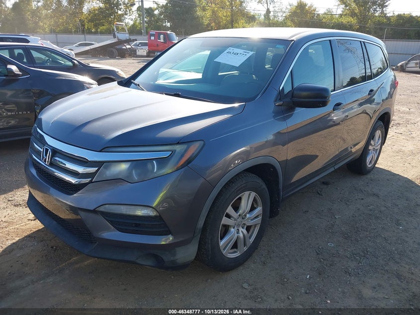 Vin: 5fnyf6h10gb027955, lot: 46849043, honda pilot lx 20162