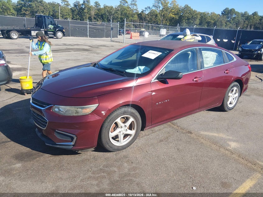 2016 Chevrolet Malibu Ls, Front End, IAAI, VIN 1G1ZB5ST6GF250221 — photo 2
