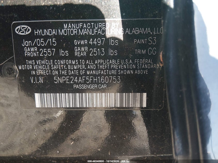 2015 HYUNDAI SONATA SE · Фото 9