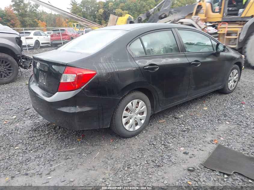 Vin: 2hgfb2f54ch580647, lot: 46849455, honda civic lx 20124