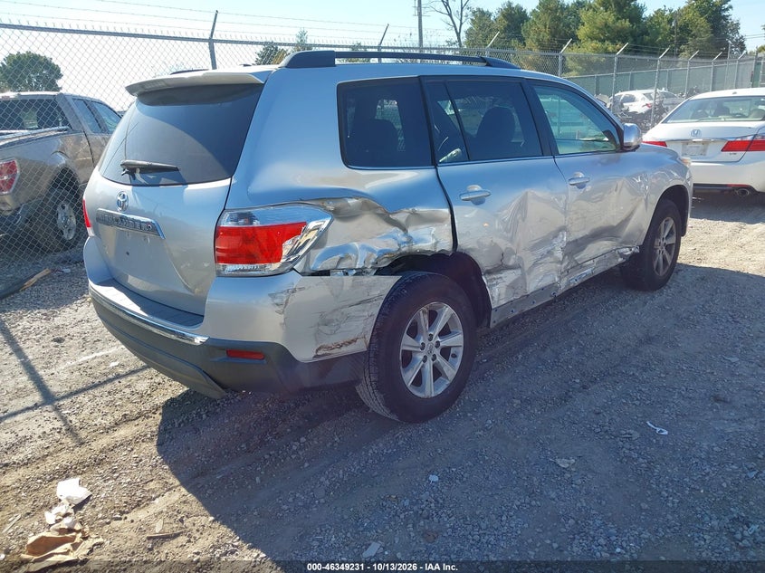 Vin: 5tdza3eh3cs023178, lot: 46849497, toyota highlander 20124