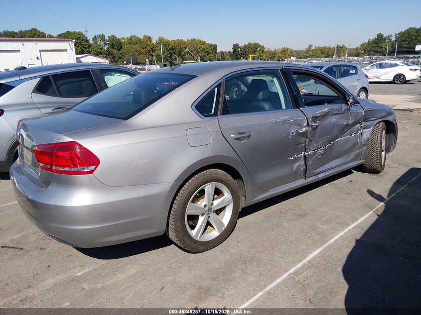 Vin: 1vwbp7a30ec005742, lot: 46849523, volkswagen passat 2.5l se 20144