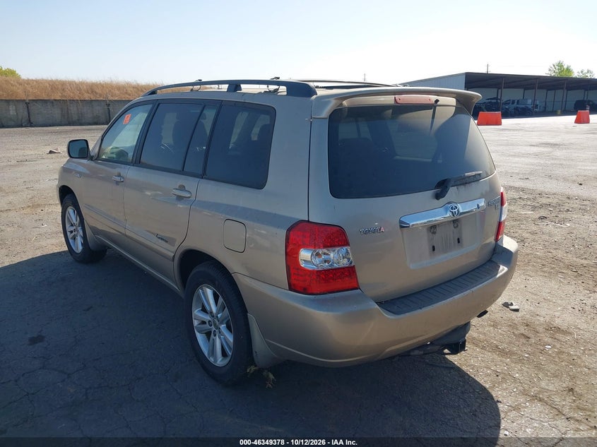 TOYOTA HIGHLANDER HYBRID 2007 VIN JTEDW21A270017049