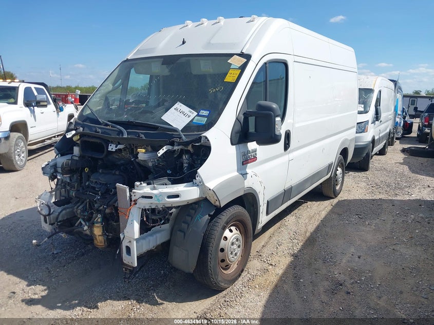 Vin: 3c6trvbg3je104833, lot: 46849685, ram promaster 1500 high roof 136 wb 20182