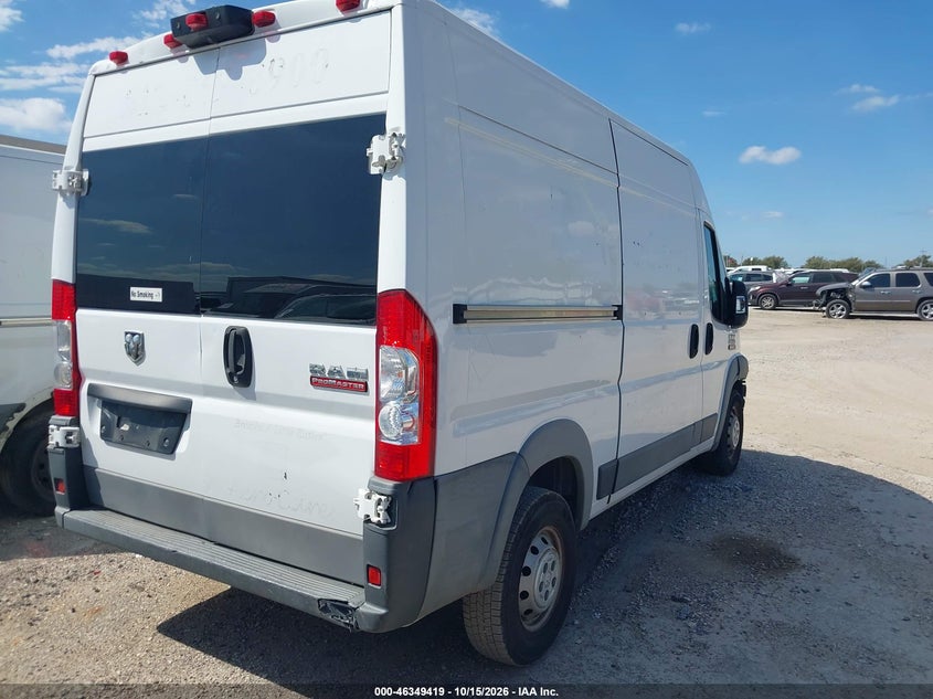 Vin: 3c6trvbg3je104833, lot: 46849685, ram promaster 1500 high roof 136 wb 20184
