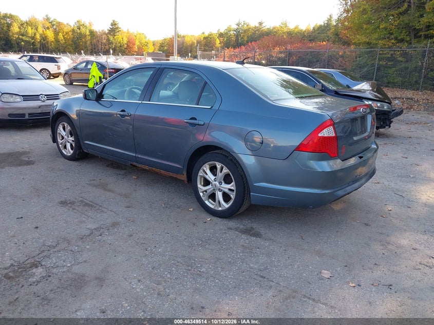 Vin: 3fahp0ha9cr288011, lot: 46849780, ford fusion se 20123