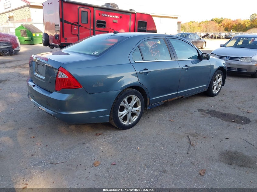 Vin: 3fahp0ha9cr288011, lot: 46849780, ford fusion se 20124
