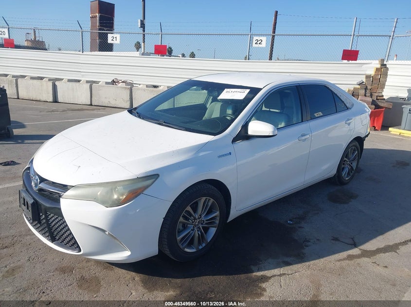 Vin: 4t1bd1fkxfu159407, lot: 46849826, toyota camry hybrid se 20152