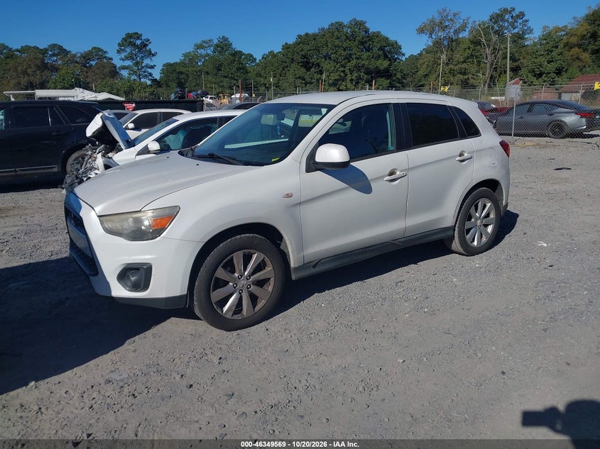 2015 Mitsubishi Outlander Sport Es, Rear, IAAI, VIN 4A4AP3AU1FE023231 — photo 2