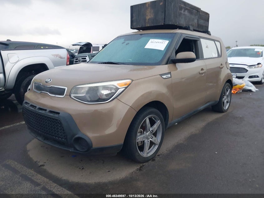 Vin: kndjn2a25g7264141, lot: 46849862, kia soul 20162