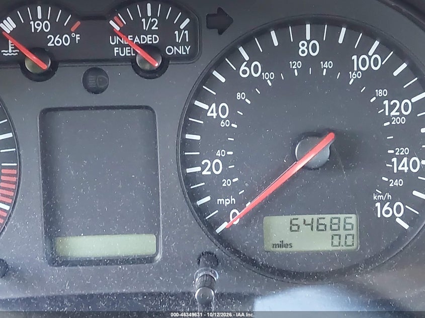 VOLKSWAGEN GOLF 2001 VIN 9BWBT21J014032711
