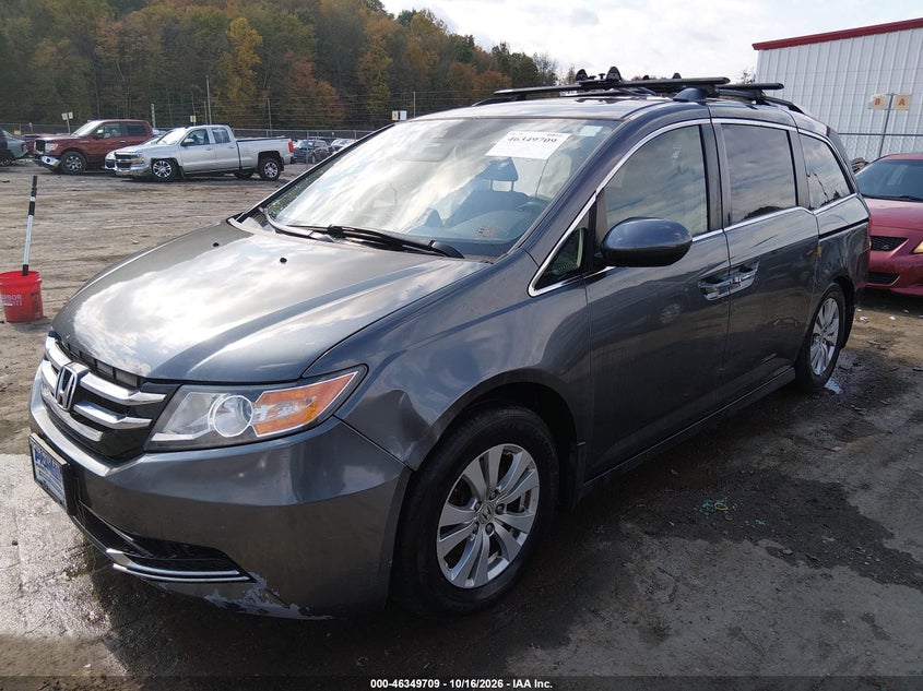 Vin: 5fnrl5h62fb037548, lot: 46849975, honda odyssey ex-l 20152