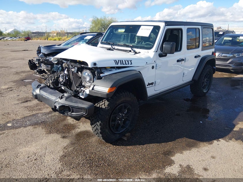 Vin: 1c4pjxdn3tw239828, lot: 46850074, jeep wrangler willys 4x4 20262