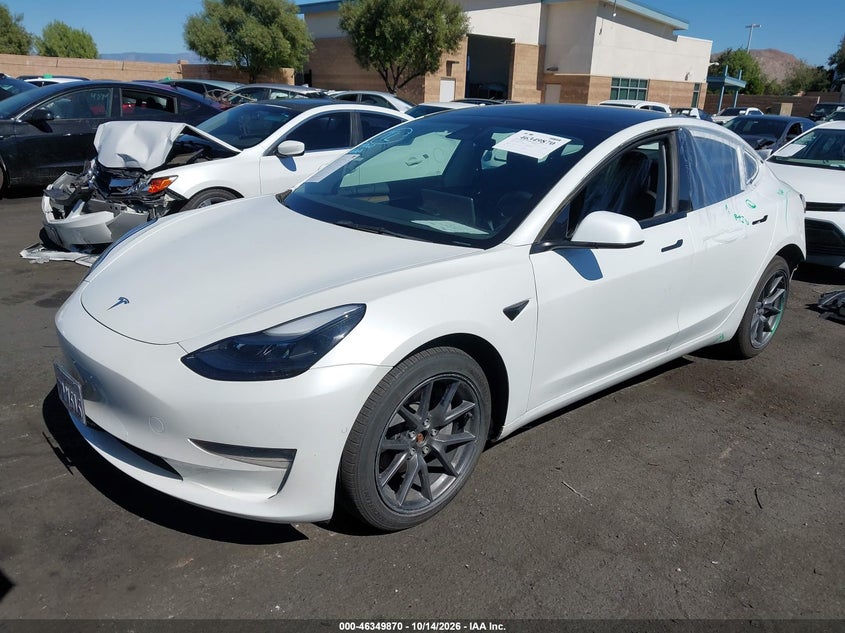Vin: 5yj3e1eb8nf156228, lot: 46850136, tesla model 3 long range dual motor all-wheel drive 20222