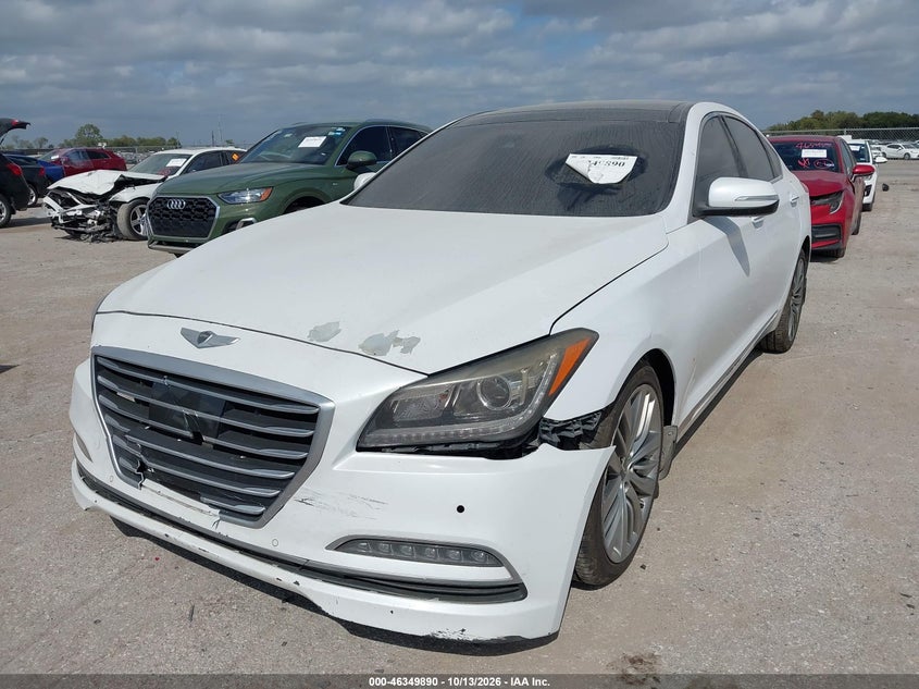Vin: kmhgn4jf6fu091766, lot: 46850156, hyundai genesis 5.0 20152