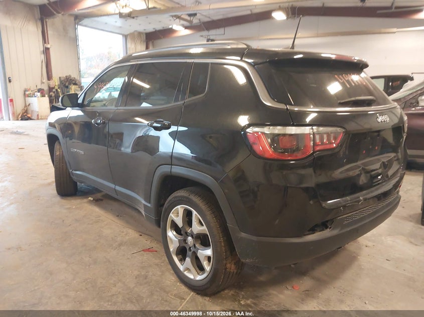 Vin: 3c4njdcb2kt601438, lot: 46850264, jeep compass limited 4x4 20193