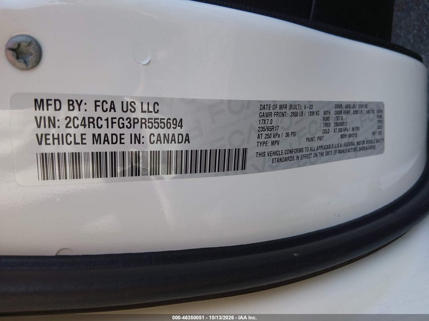 2023 CHRYSLER PACIFICA TOURING · Фото 9