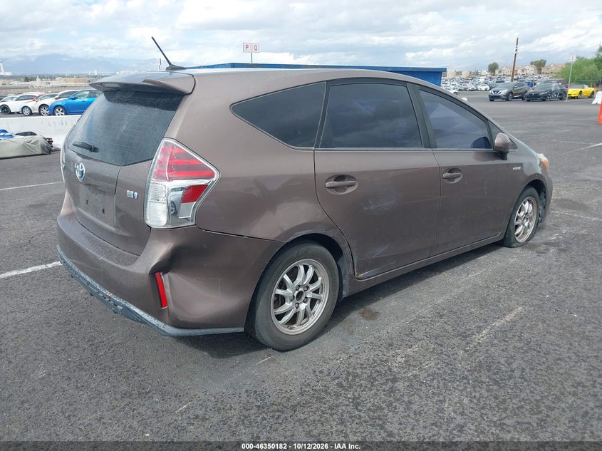 Vin: jtdzn3eu3fj027962, lot: 46850448, toyota prius v three 20154