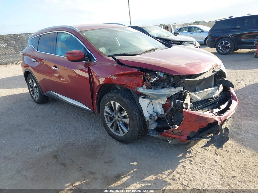Vin: 5n1az2mg7jn187220, lot: 46850538, nissan murano sl 2018 img_1