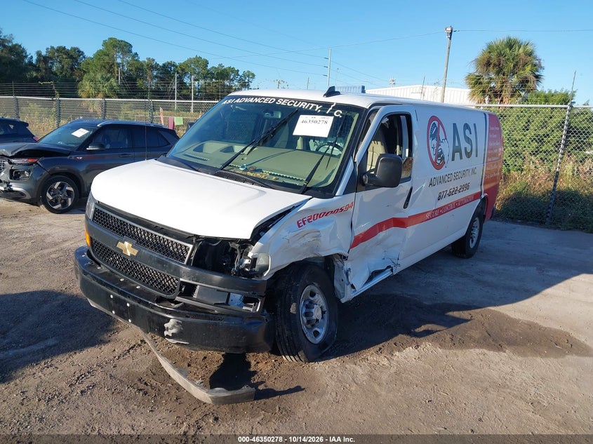 Vin: 1gcwgbf76t1176572, lot: 46850544, chevrolet express cargo 2500 extended wheelbase, wt, rwd 20262