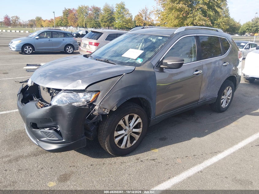 2016 Nissan Rogue Sv, Неизвестно, IAAI, VIN KNMAT2MV9GP730830 — фото 2